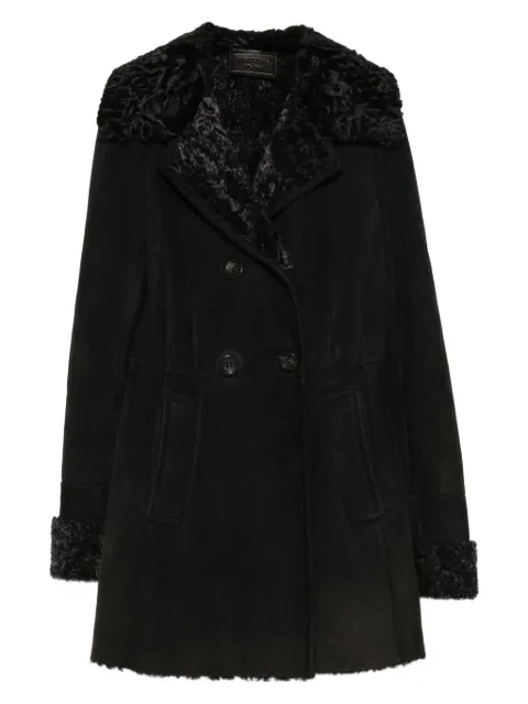 Prada Pre-Owned 2000s sheepskin double-breasted coat