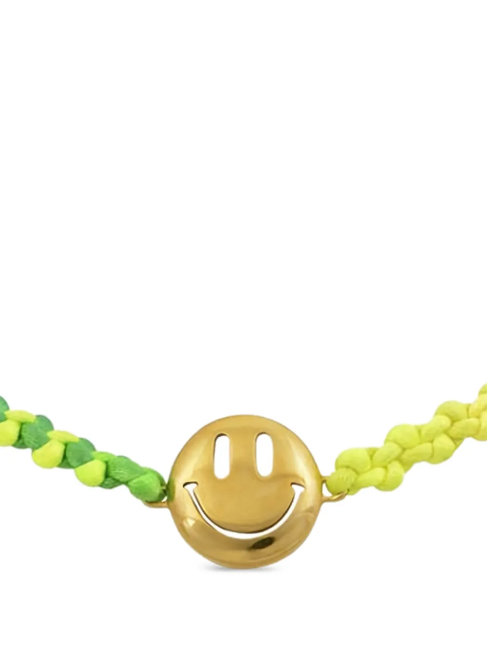 Mayol Smiley-face Braided Necklace In Pink
