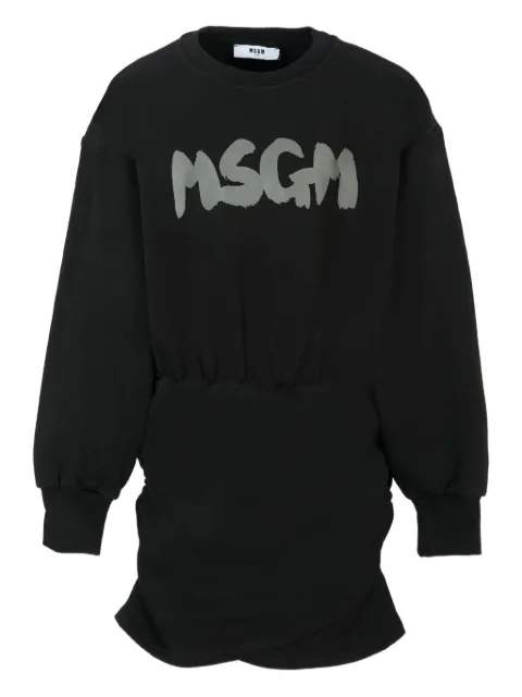MSGM Kids logo-print drawstring dress