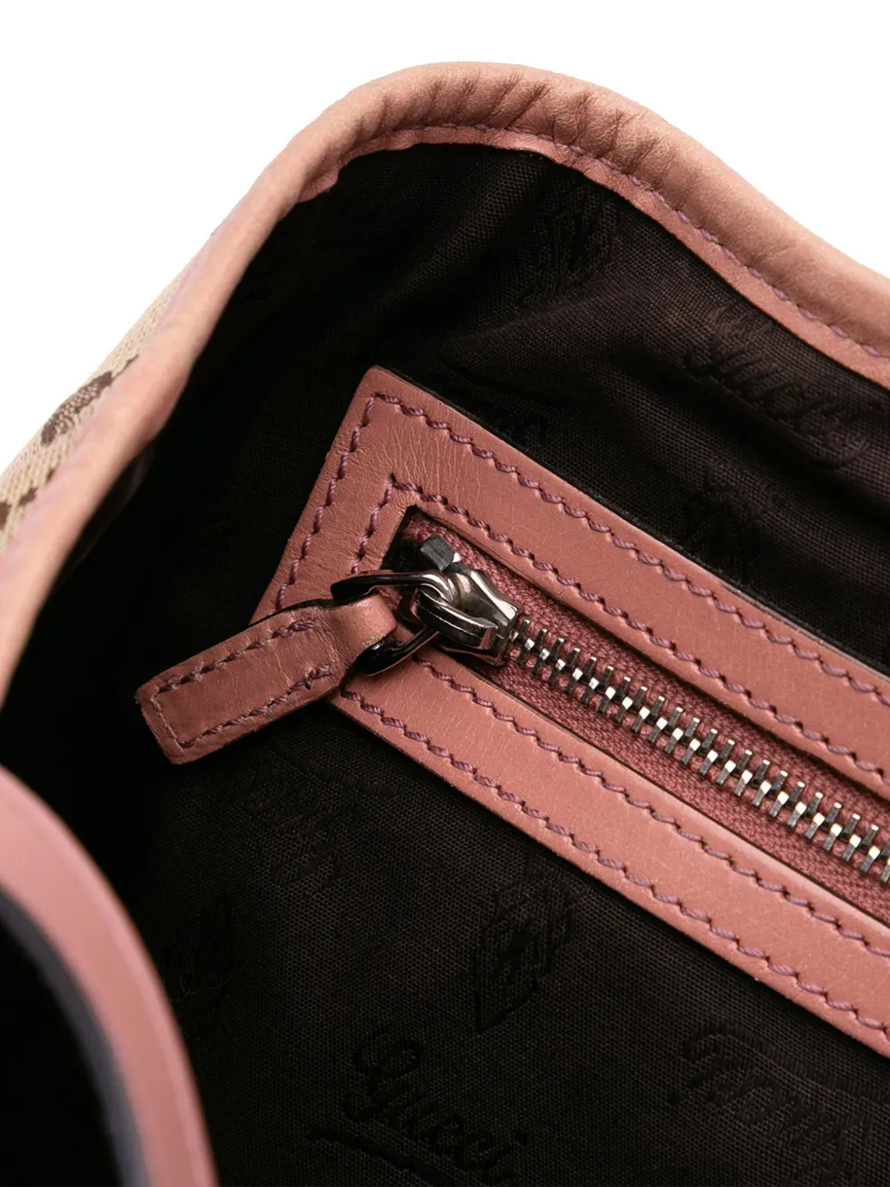 Pre-owned Gucci 2000-2015 Gg Canvas Twins Tote Bag In Brown