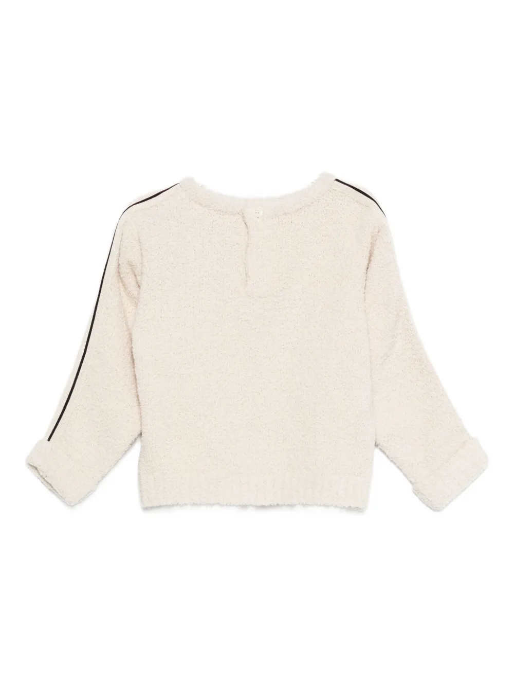 Palm Angels Kids Trui met ronde hals en logo Beige