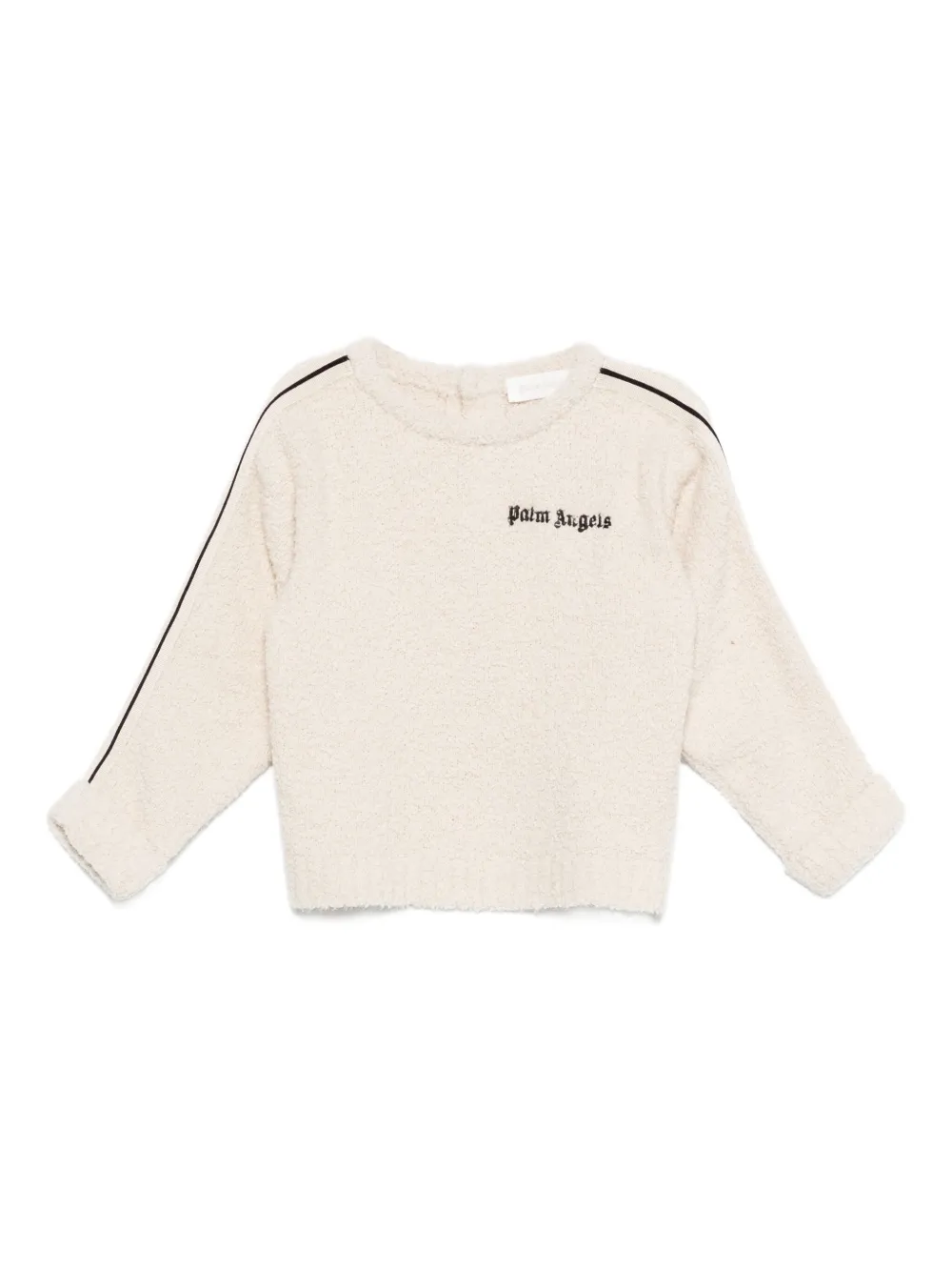 Palm Angels Kids Trui met ronde hals en logo Beige