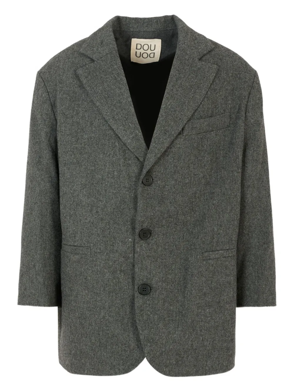 Douuod Kids three-button wool blazer Grijs