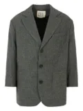 Douuod Kids three-button wool blazer - Grey