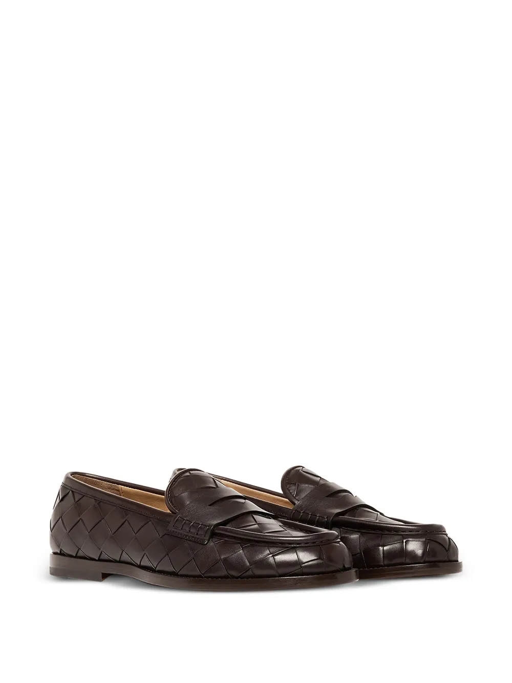 Scarosso Geweven leren loafers - Bruin