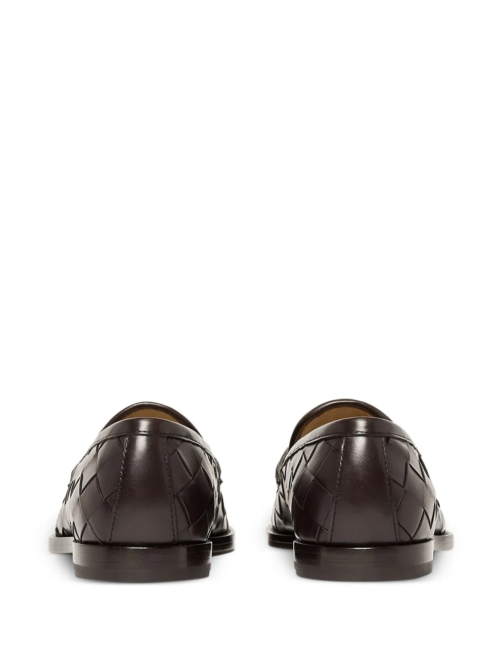 Scarosso woven-leather loafers Brown