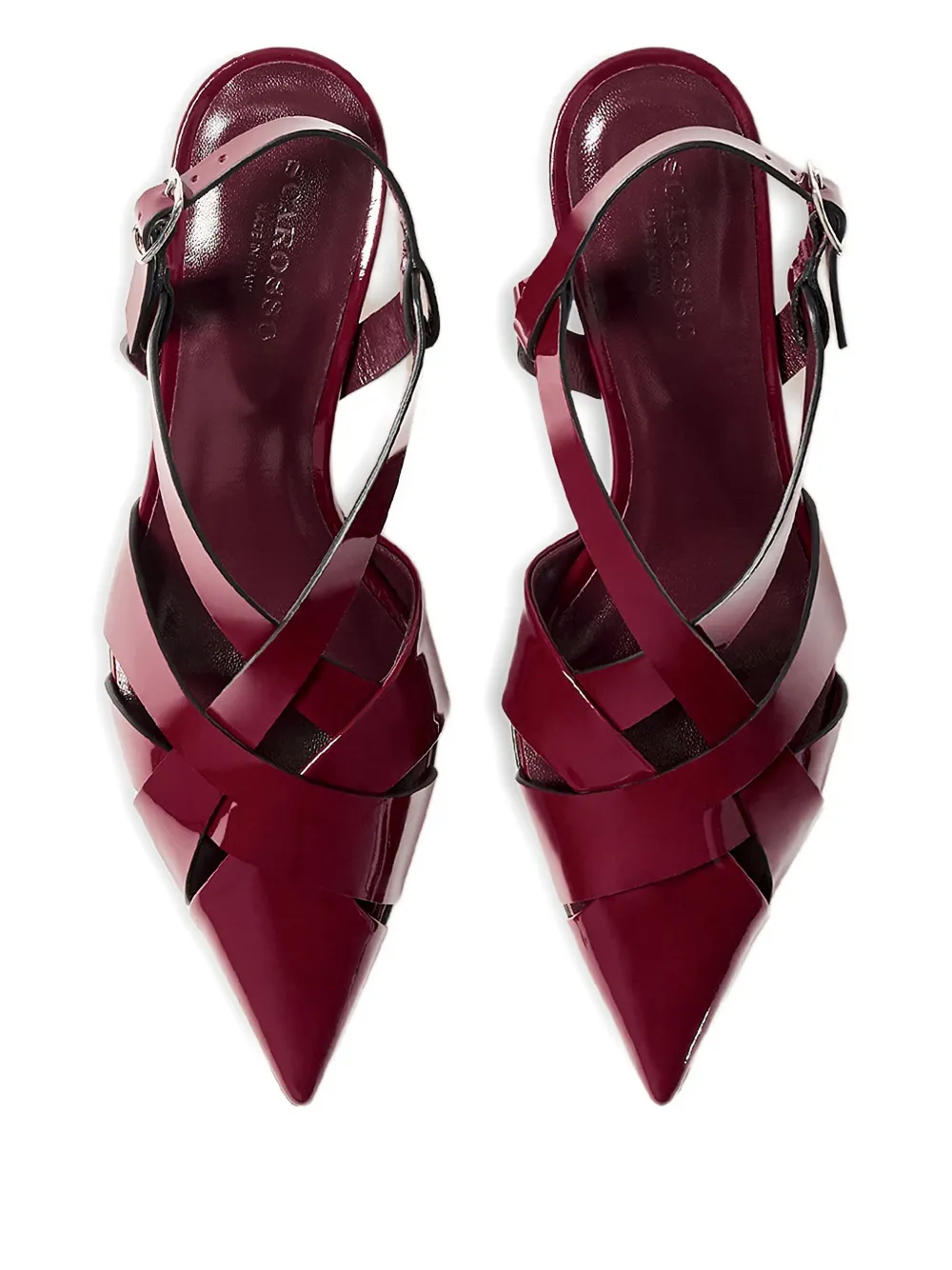 Scarosso Pointed Slingback Pumps In Red