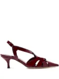 Scarosso pointed slingback pumps - Red