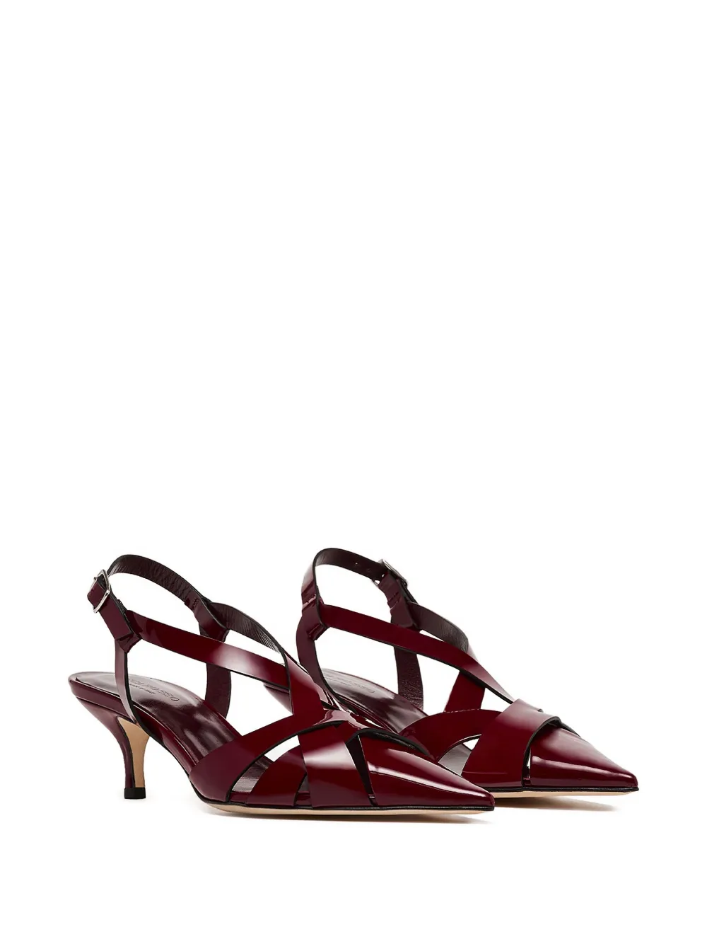 Scarosso Pointed Slingback Pumps In Red