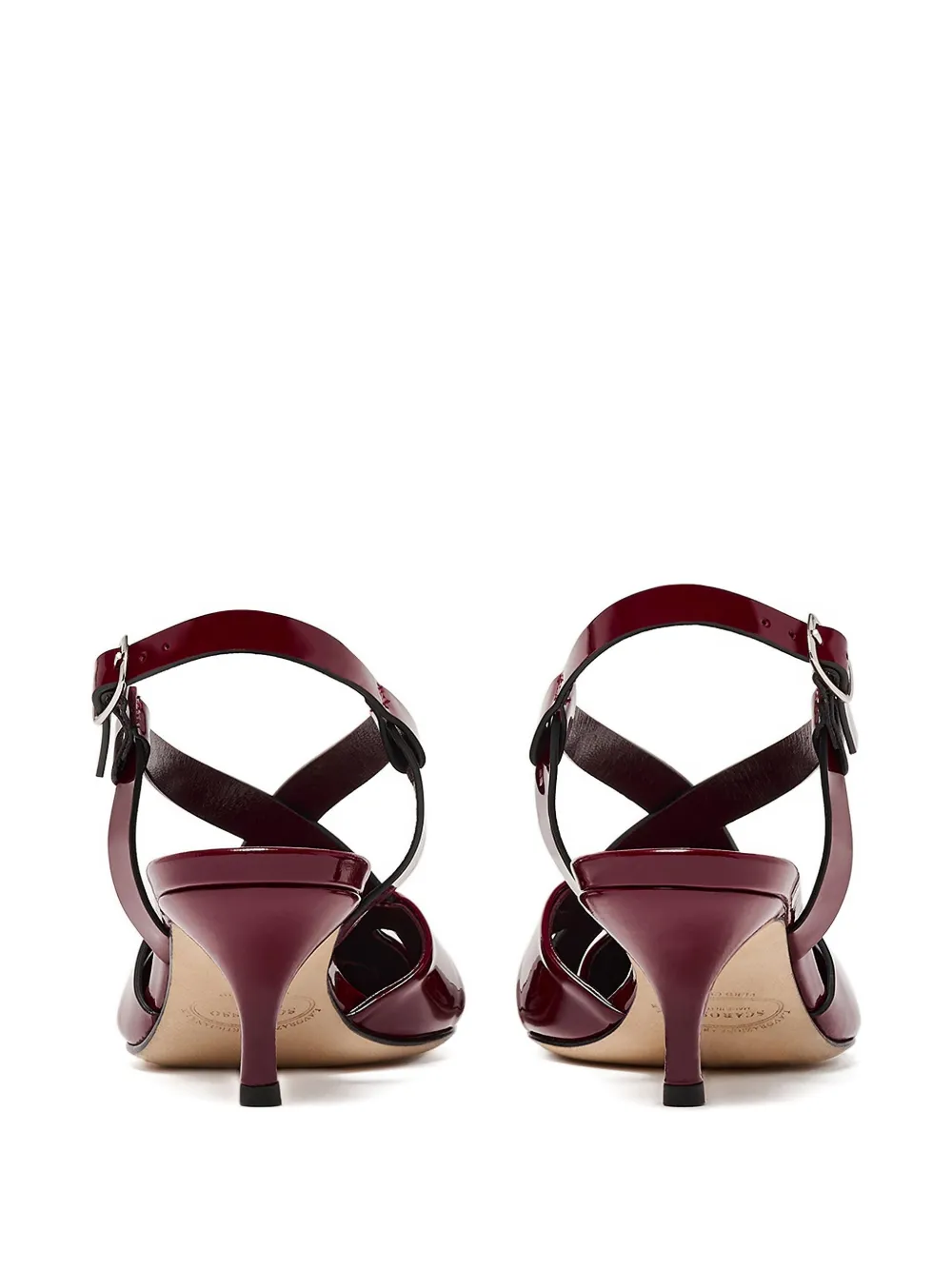 Scarosso Pointed Slingback Pumps In Red