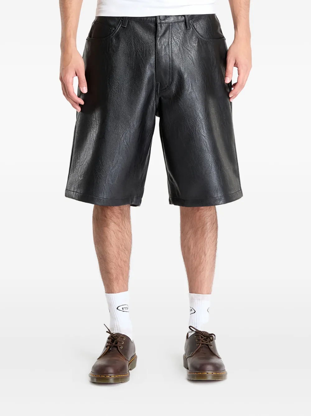 Pleasures baggy plaster shorts | Black | Image 1