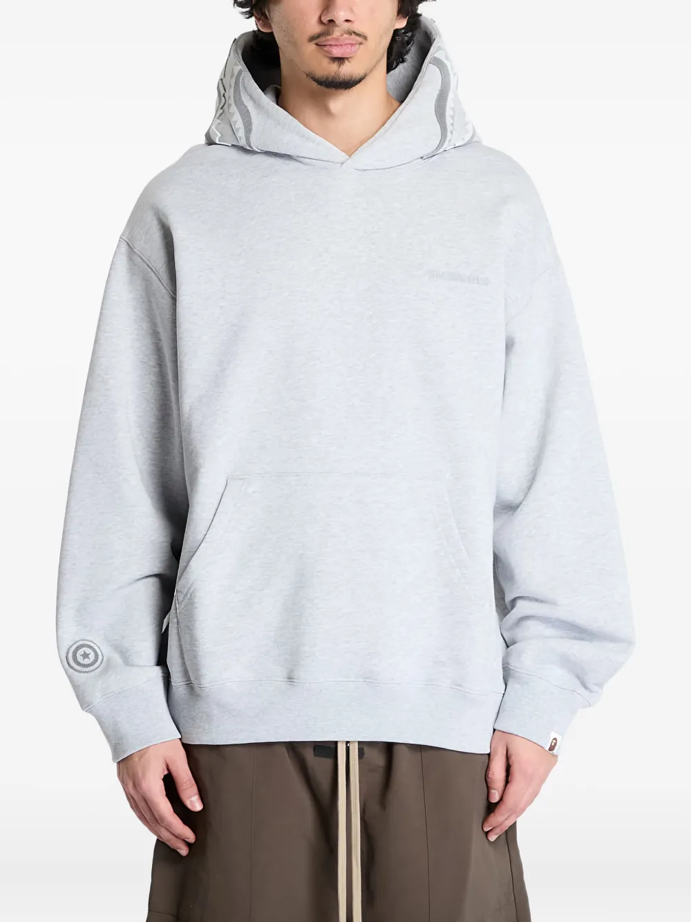 shark-logo pullover hoodie