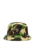 A BATHING APE® camo fleece bucket hat - Green