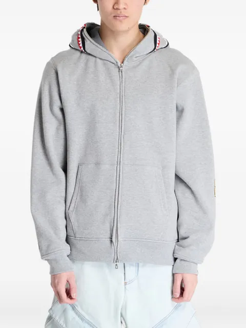 A BATHING APE® shark-hood zip-up hoodie