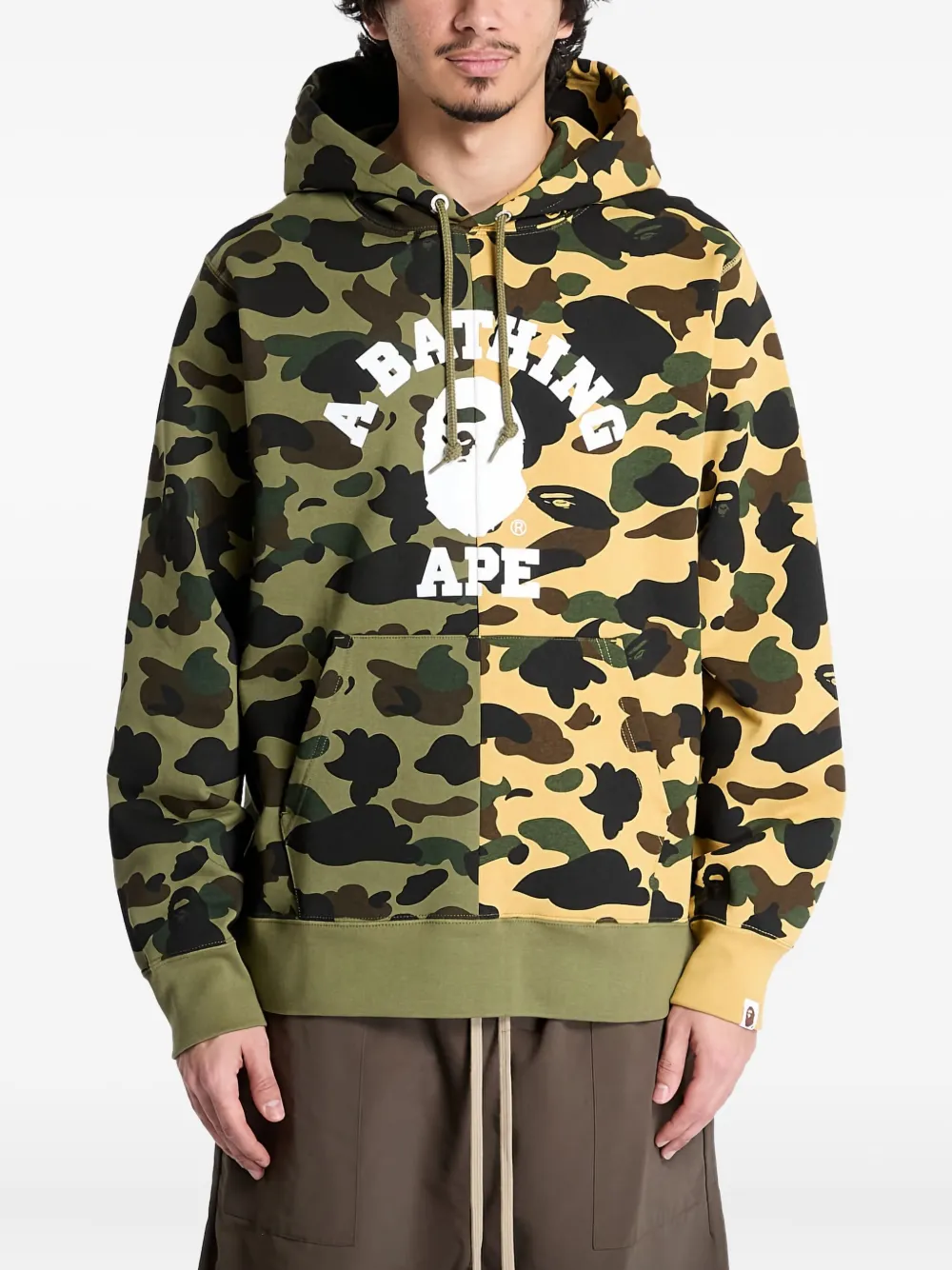camo-print hoodie
