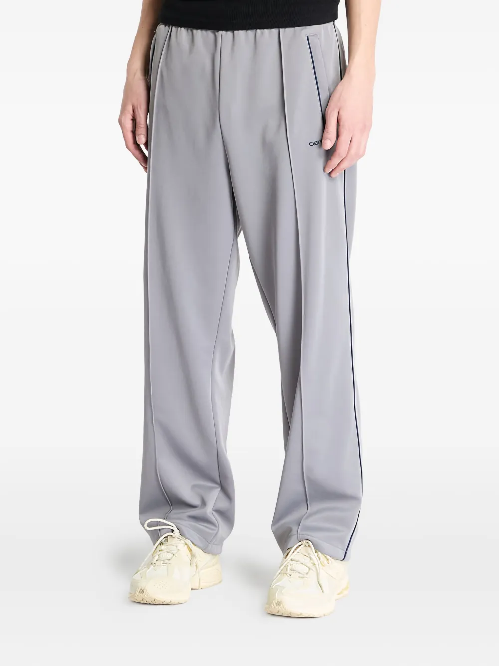Carhartt WIP embroidered-logo trousers Grijs