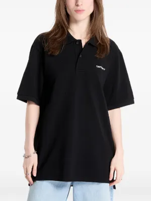 Carhartt WIP ポロシャツ ブラック Carhartt WIP ロゴ ポロシャツ | ブラック | FARFETCH JP