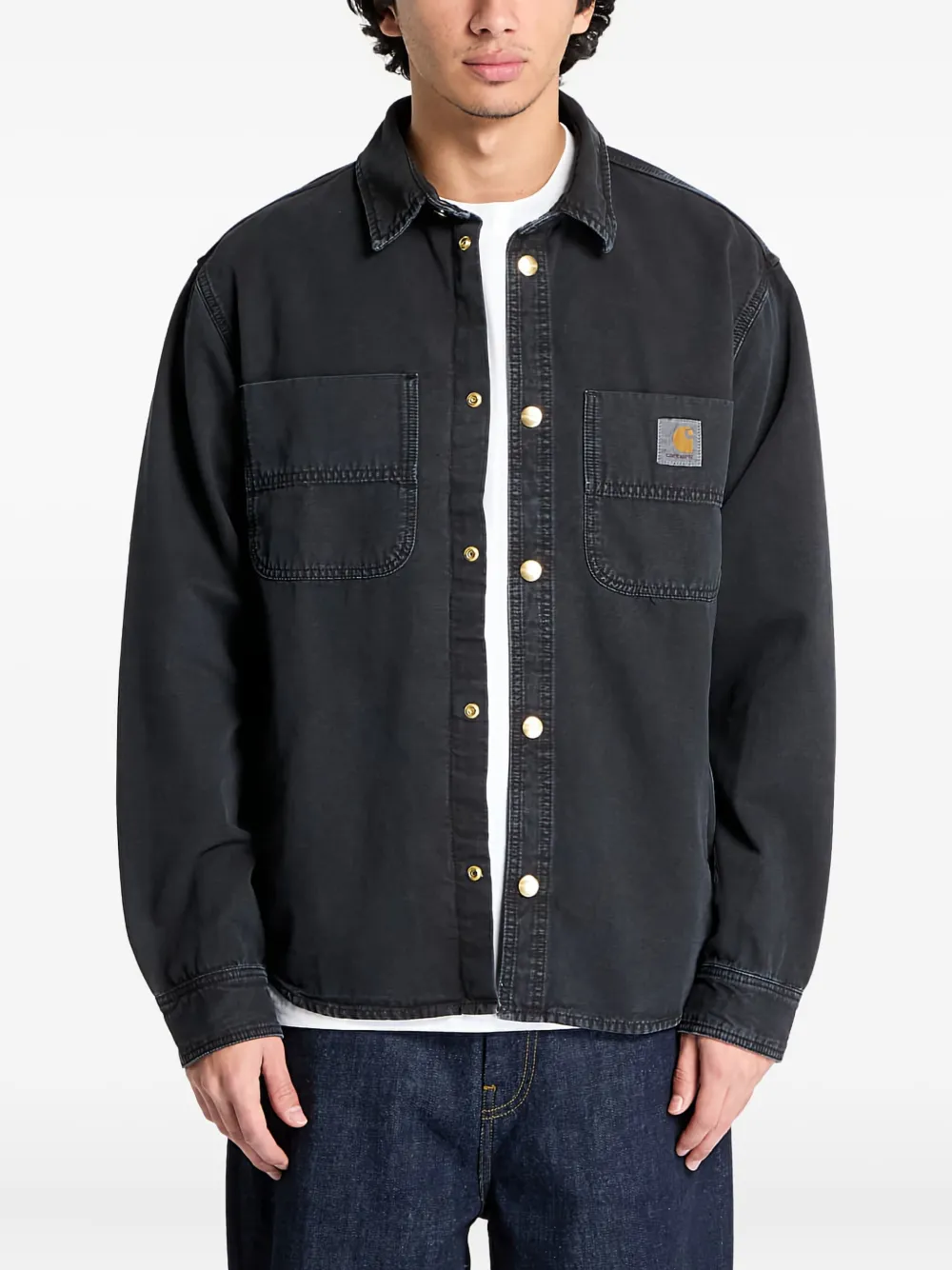 Carhartt WIP pocket-detail buttoned shirt jacket | Black | Image 1