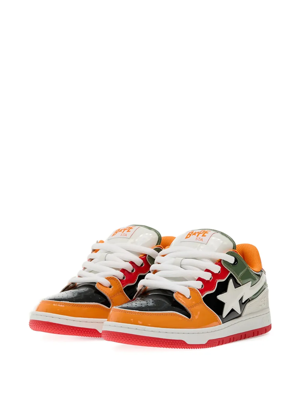 A BATHING APE® Sk8 #1 star-patch patent-leather sneakers | Low-Tops | Image 2