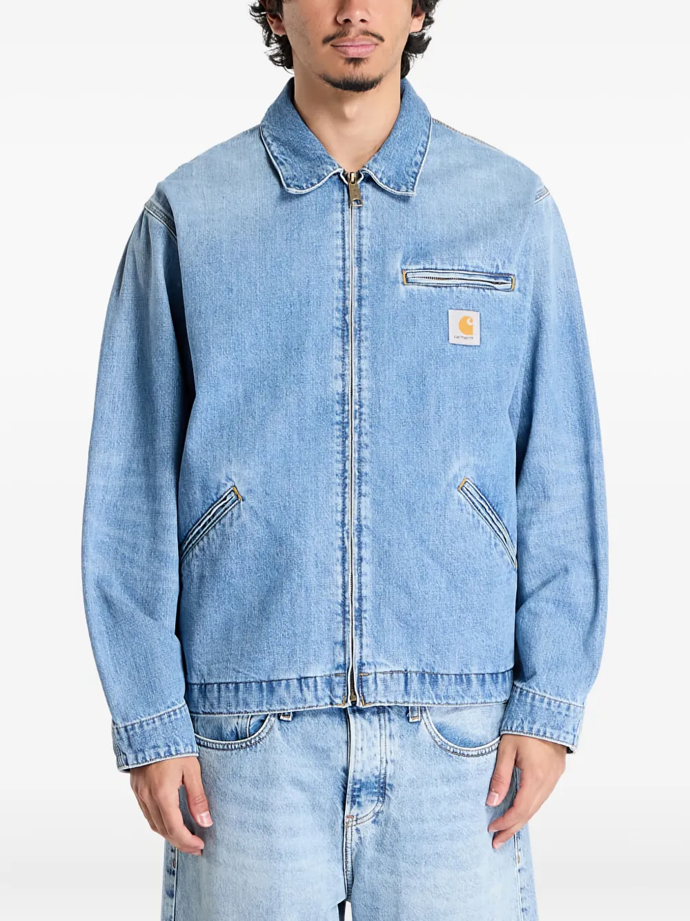 Carhartt WIP zip-fastening pocket jacket Blauw