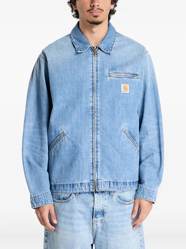 Carhartt WIP Hemdjacke Mit Reißverschluss Blau FARFETCH AT