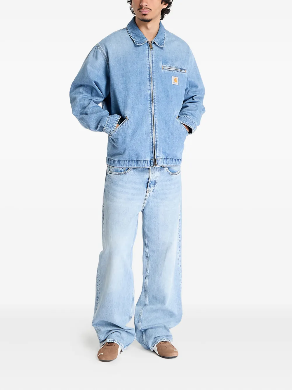 Carhartt WIP zip-fastening pocket jacket Blauw