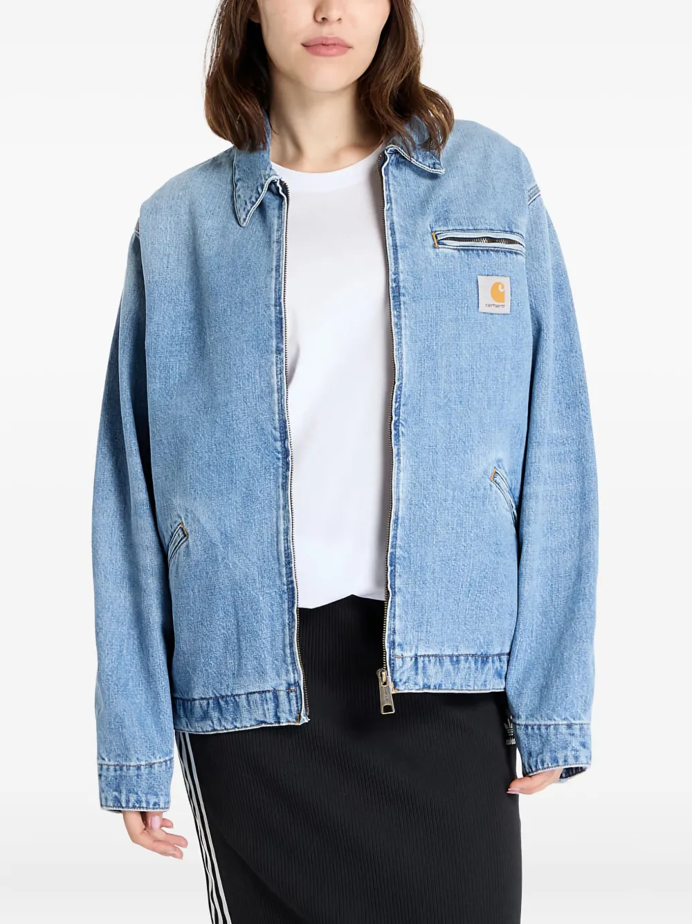 Carhartt WIP zip-fastening pocket jacket Blauw