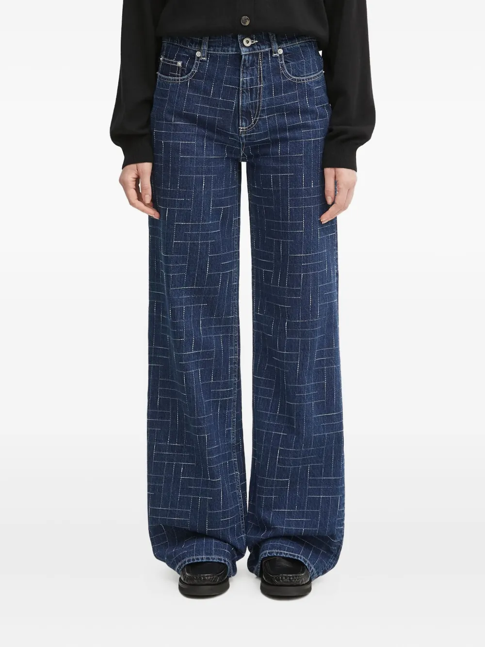 Kenzo Jeans met patroon Blauw
