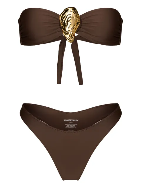 KOROBEYNIKOV shell-embellishment bikini