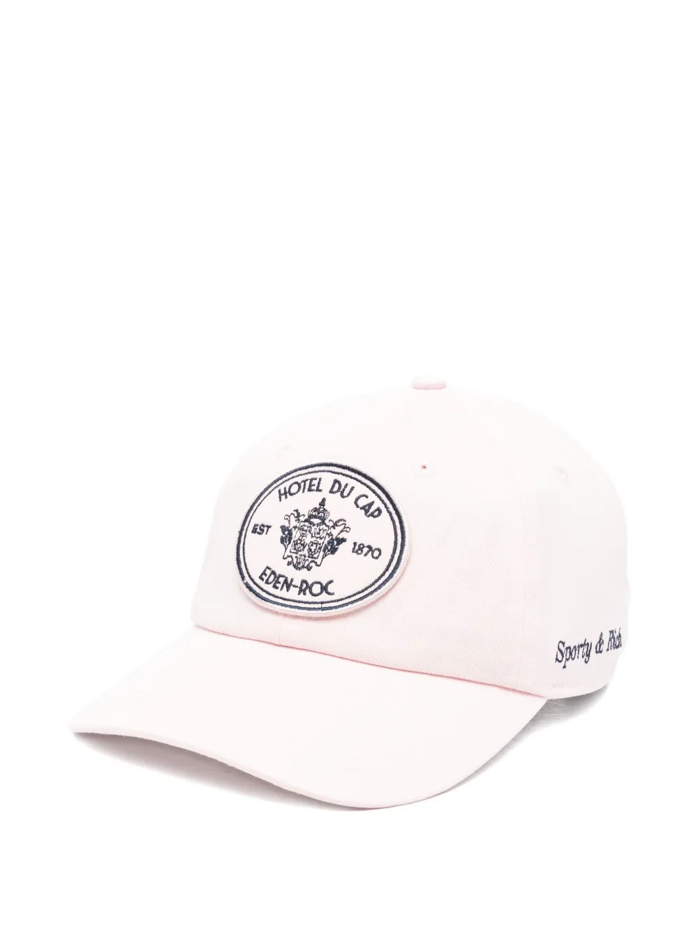 Sporty And Rich Patch Baseball Cap Hat In Pink