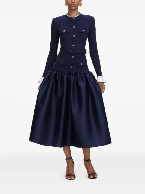 Self-Portrait belted midi dress