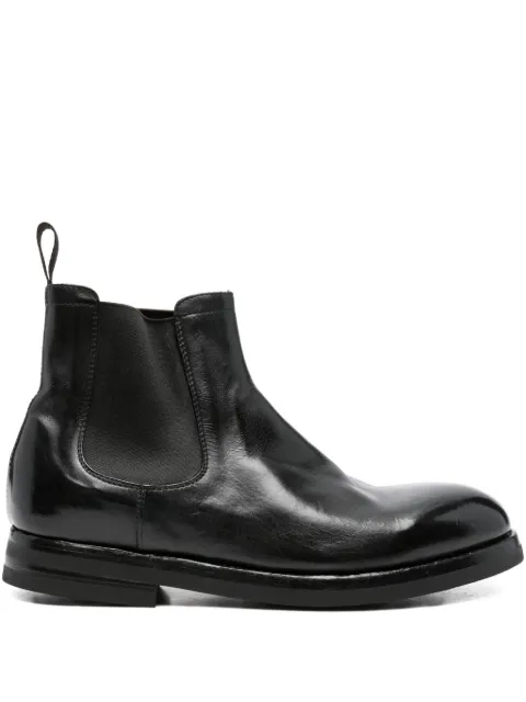 Green George elasticated-panel leather chelsea boots
