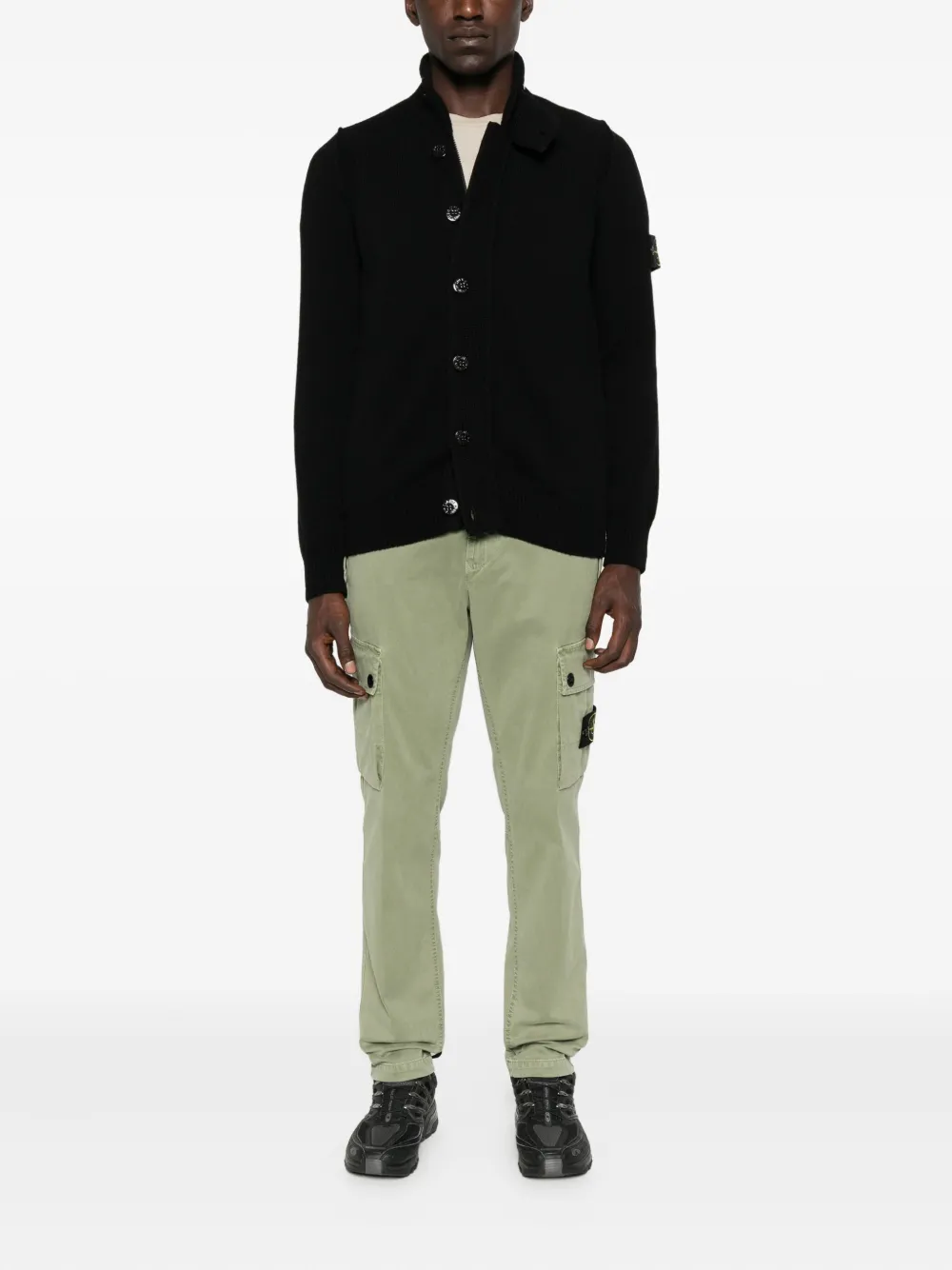 Stone Island patch-pocket cargo pants - Groen