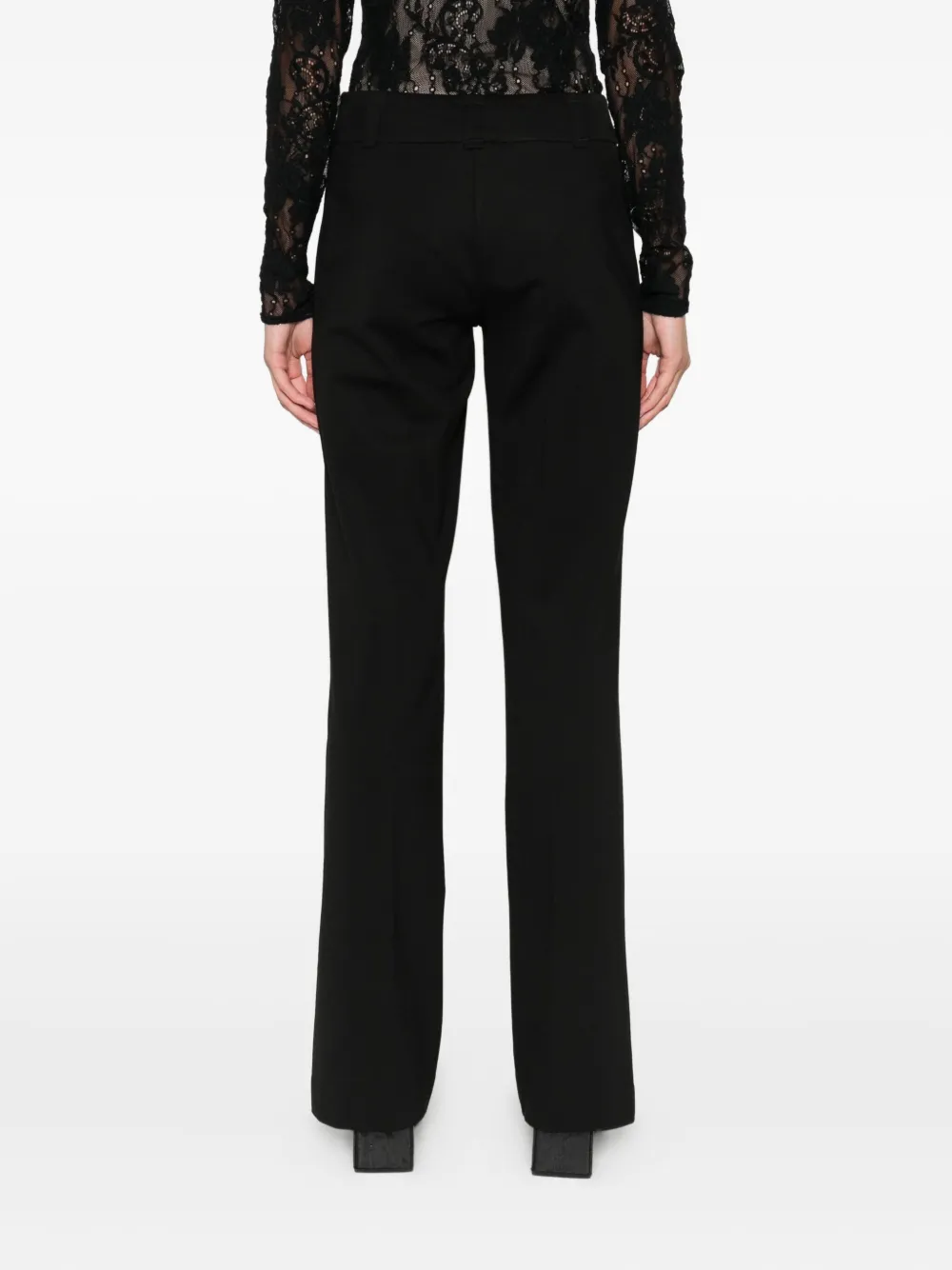 Twinset Knitted Flared Trousers In Black