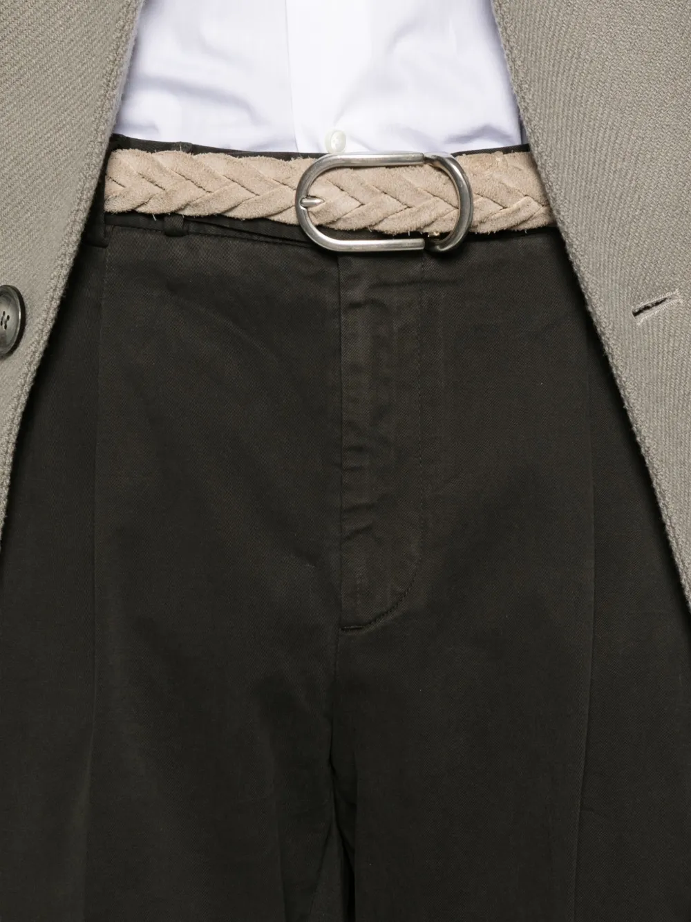 Pt Torino Pleated Cuffed Trousers In Black