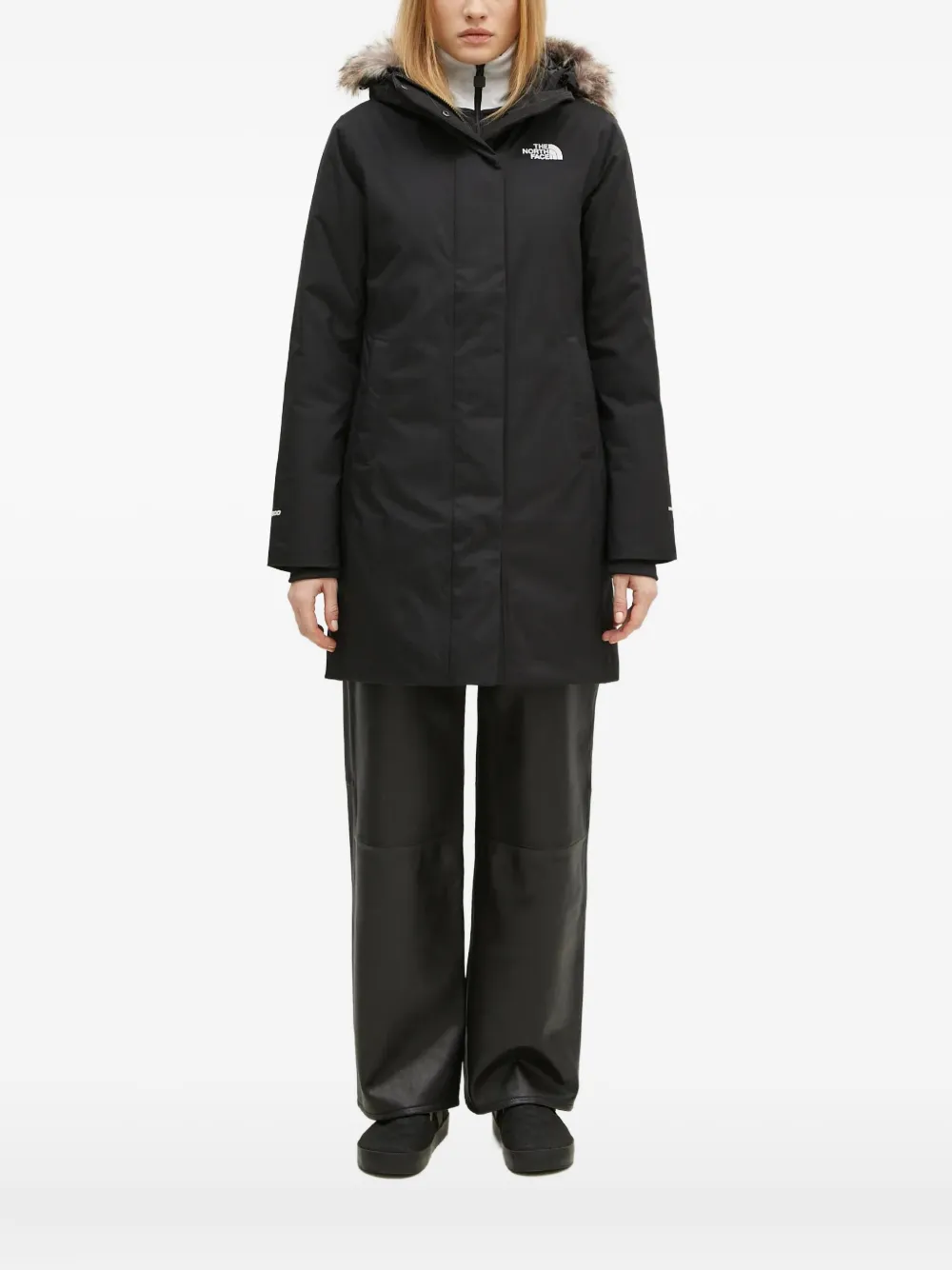 The North Face Arctic faux-fur hooded jacket - ブラック The North Face Arctic faux-fur hooded jacket - ブラック