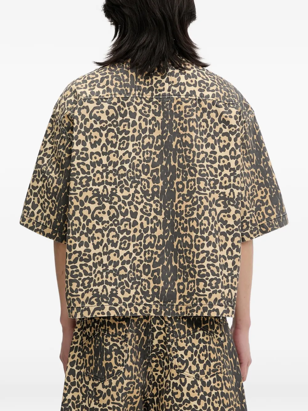 RHUDE Overhemd met klepzak en dierenprint Zwart