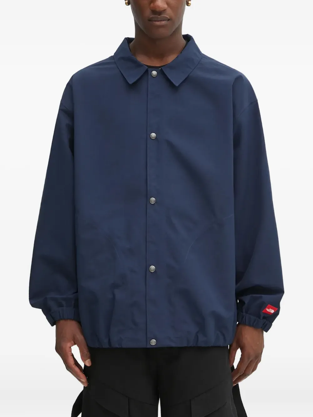 The North Face Button-fastening Drawstring Jacket In Blue