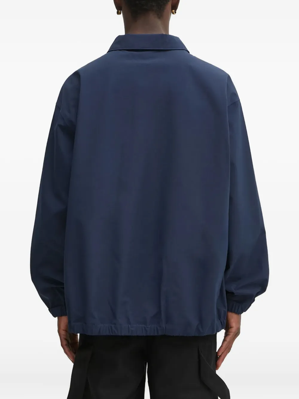 The North Face Button-fastening Drawstring Jacket In Blue
