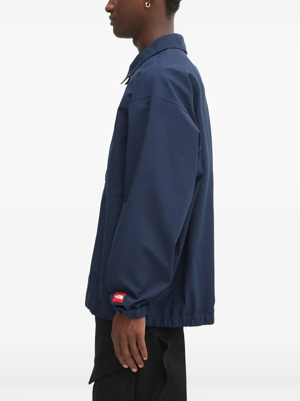 The North Face Button-fastening Drawstring Jacket In Blue