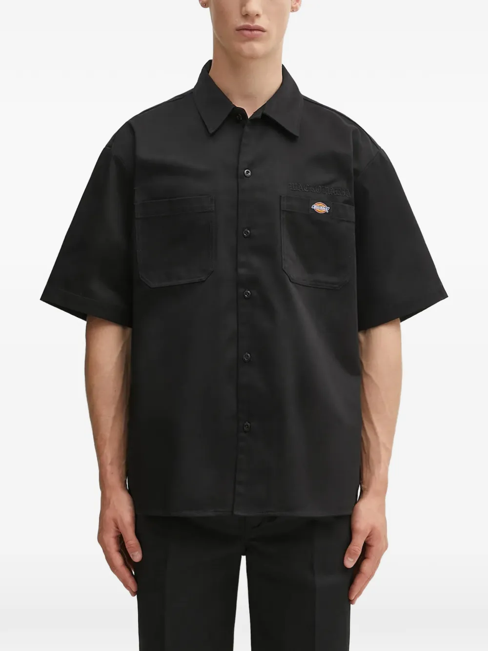 WACKO MARIA Dickies logo patch pocket shirt | Black | Image 1