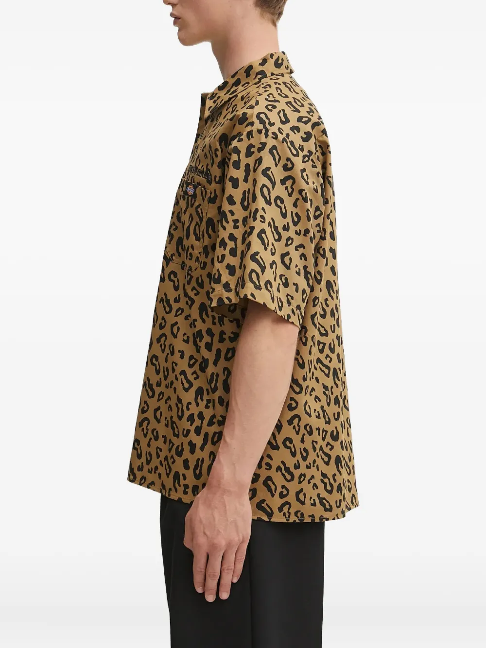 Wacko Maria Leopard-print Short-sleeves Shirt In Brown