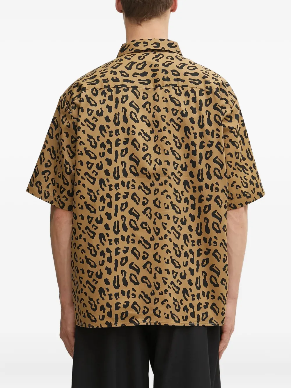 Wacko Maria Leopard-print Short-sleeves Shirt In Brown