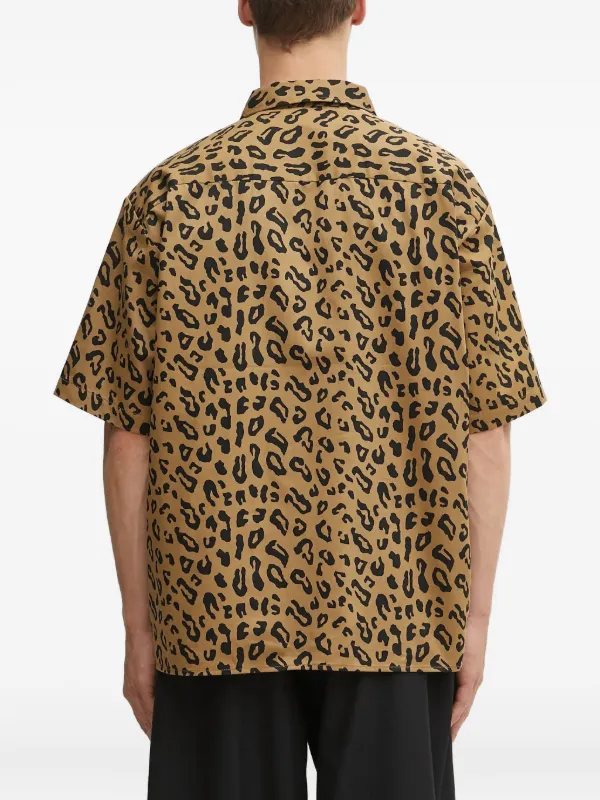 【美品・即完売品】 WACKO MARIA レオパードロングスリーブシャツ 24SS レオパード柄 オープンカラー レーヨン シャツ(LEOPARD OPEN