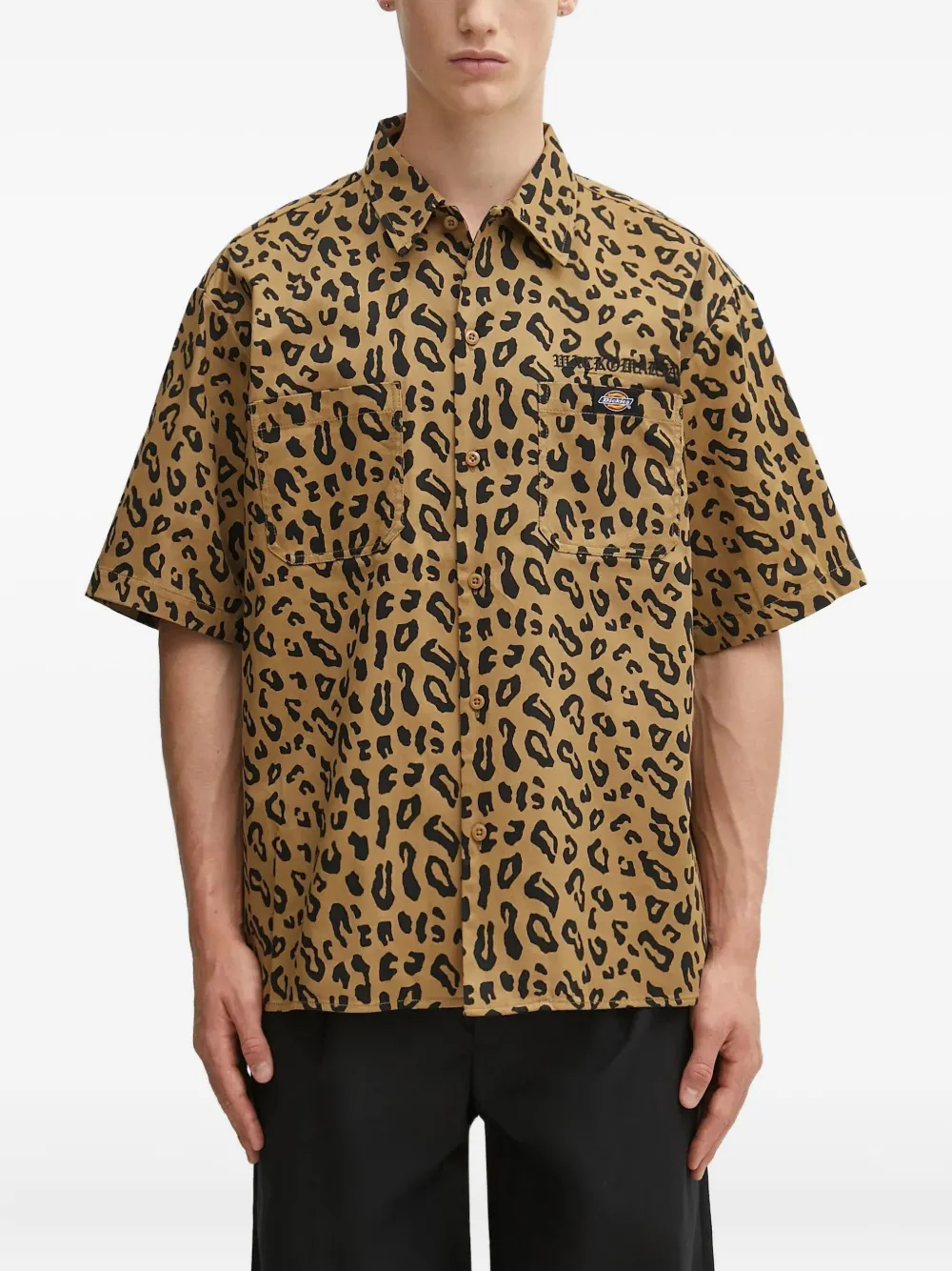 WACKO MARIA leopard-print short-sleeves shirt - ブラウン WACKO MARIA leopard-print short-sleeves shirt - ブラウン