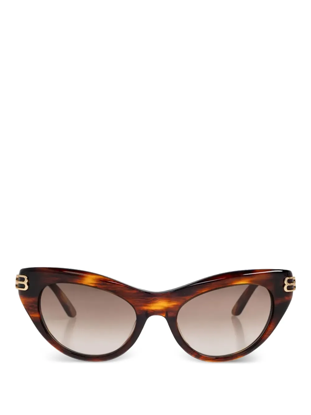 Balenciaga Eyewear Zonnebril met schildpadschild-design Bruin
