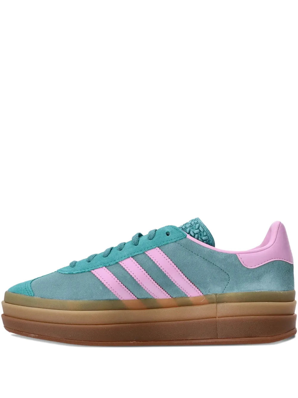Adidas Originals Gazelle 3-Stripes platform trainers Green