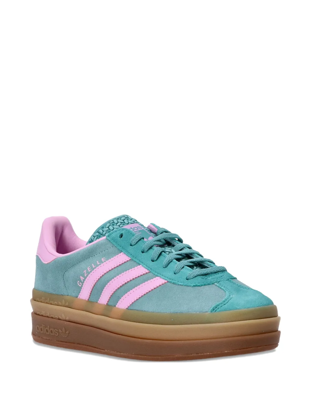 adidas Originals Gazelle 3-Stripes platform trainers Green