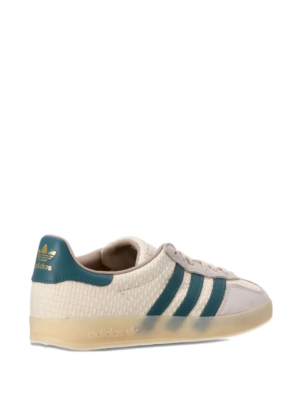 adidas Originals Gazelle three-stripe textured sneakers Neutrals