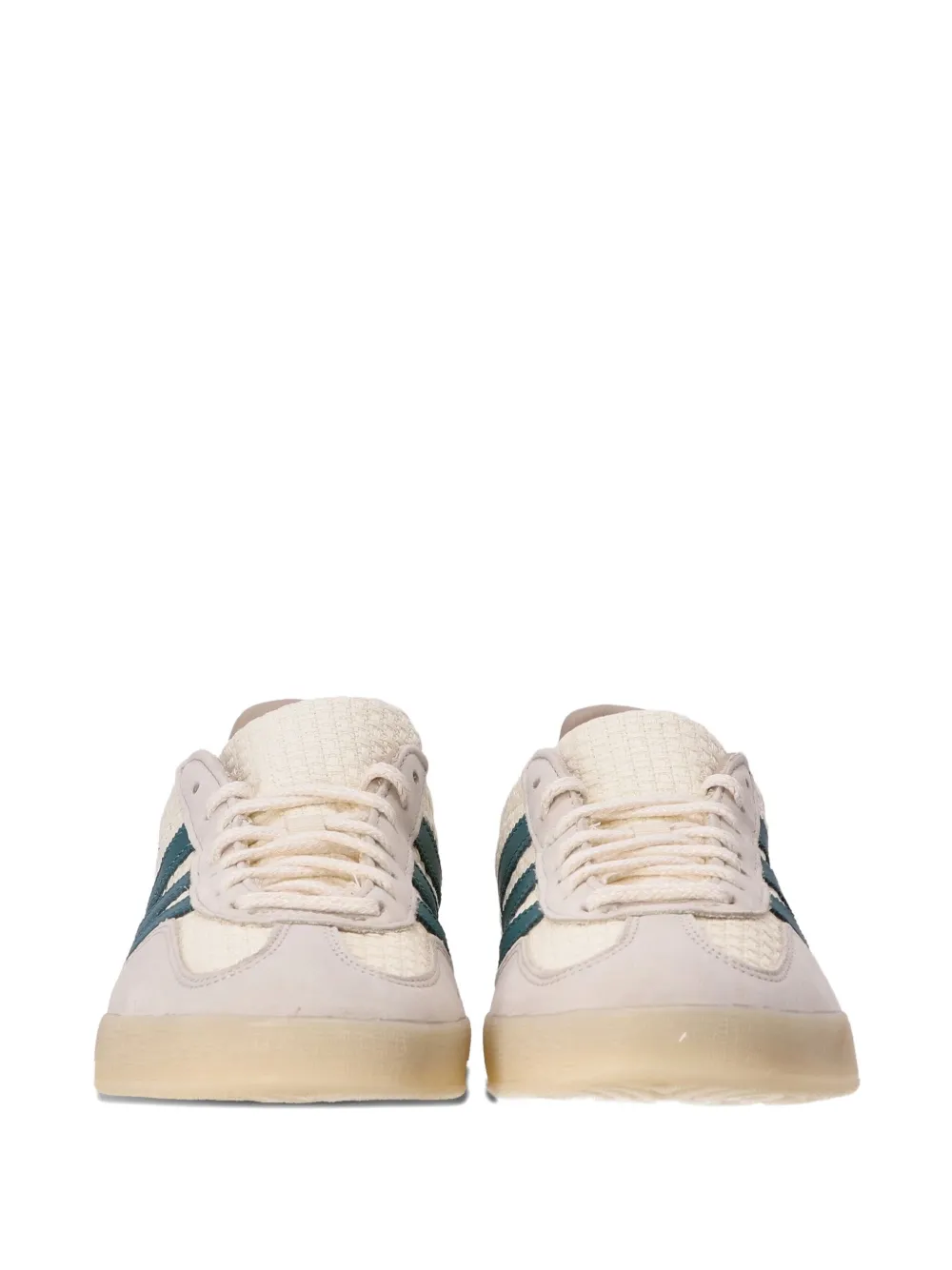 adidas Originals Gazelle three-stripe textured sneakers Neutrals